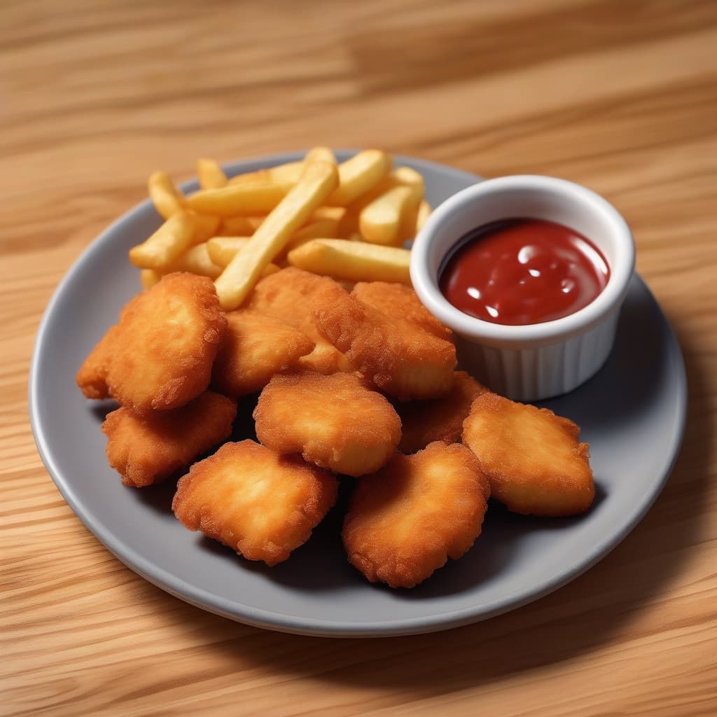 Chicken Nuggets (4 pcs) & Fries